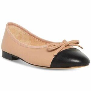 Steve Madden Ellison two-tone cap‑toe ballet flats, size 8.5